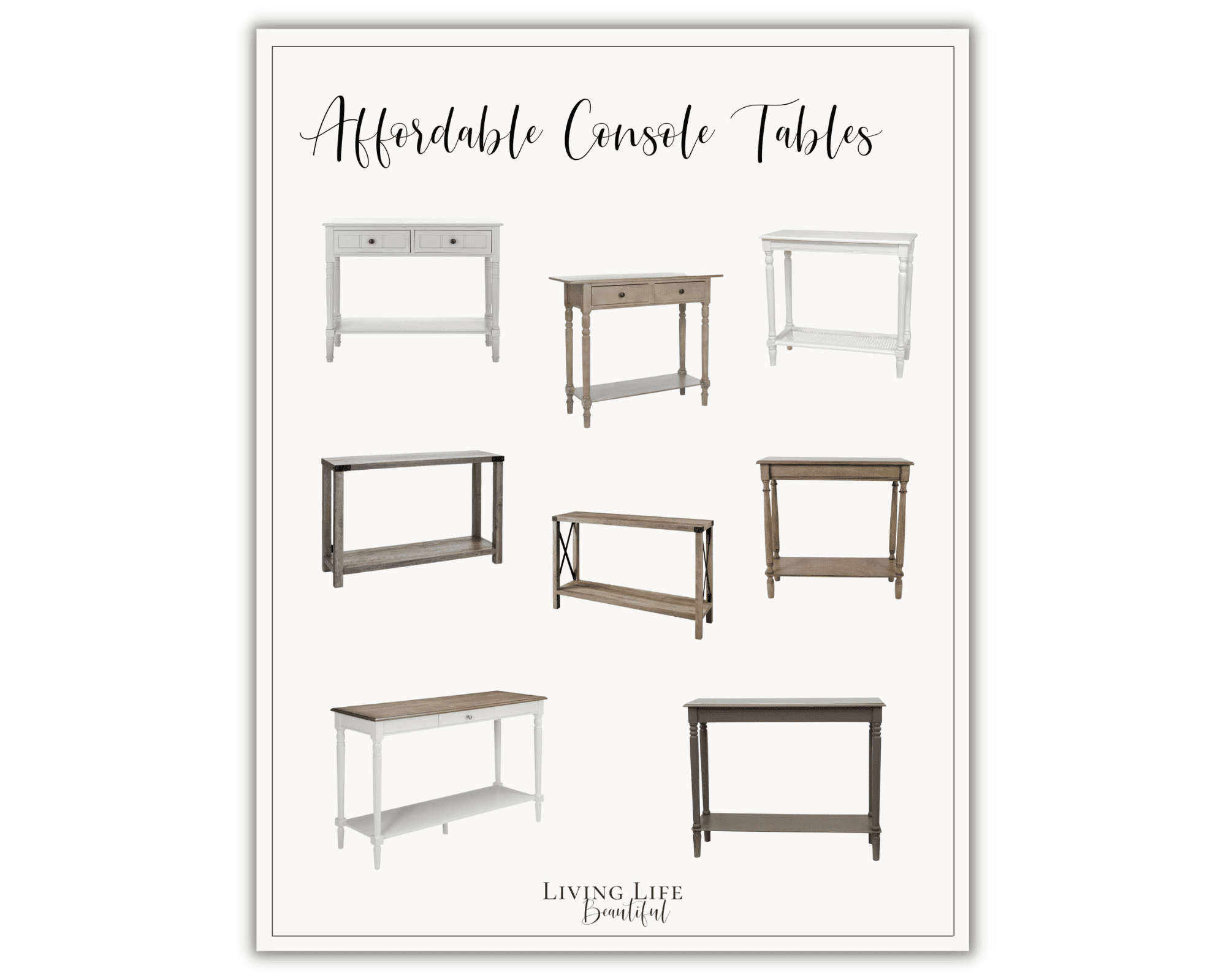 Affordable Console Tables: 4 Tips to Finding the Perfect Piece