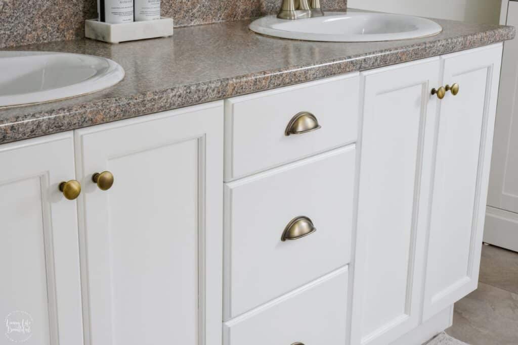 how to paint a bathroom vanity