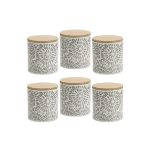 canisters with bamboo lids