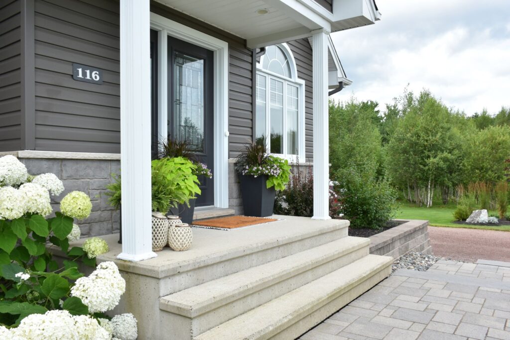 before and after front porch makeover