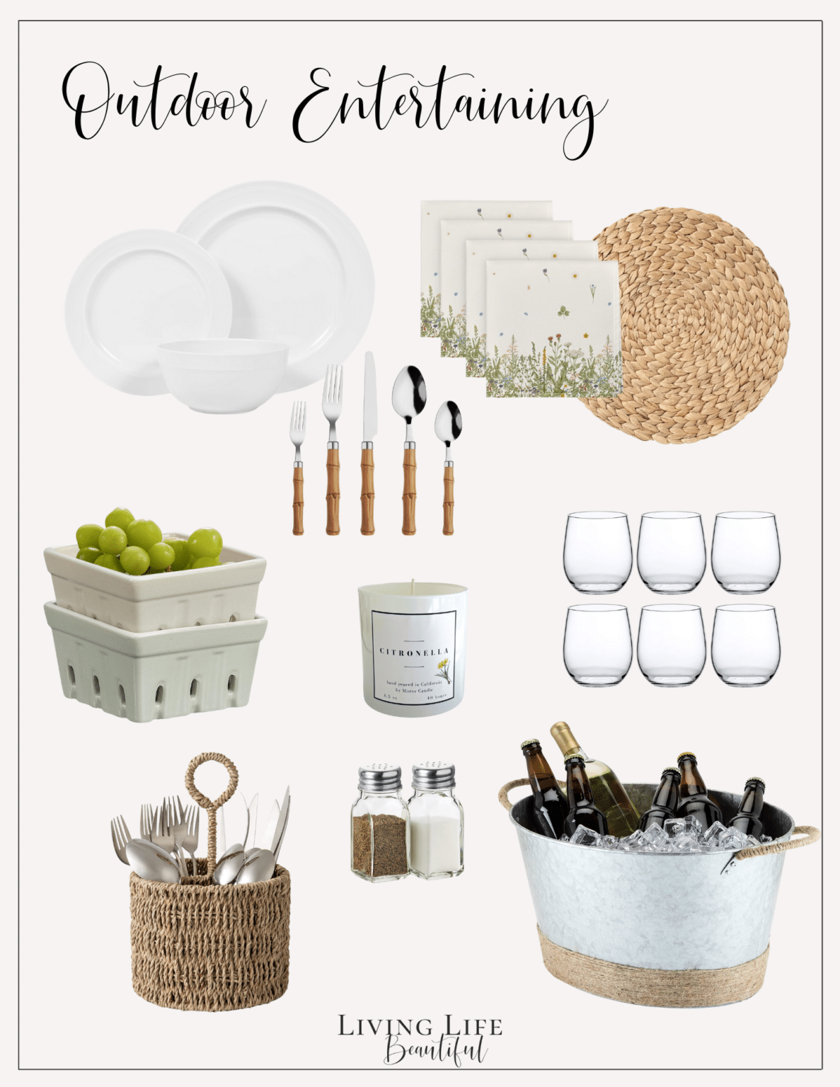 10 Ideas for the Perfect Outdoor Table Setting - Living Life Beautiful