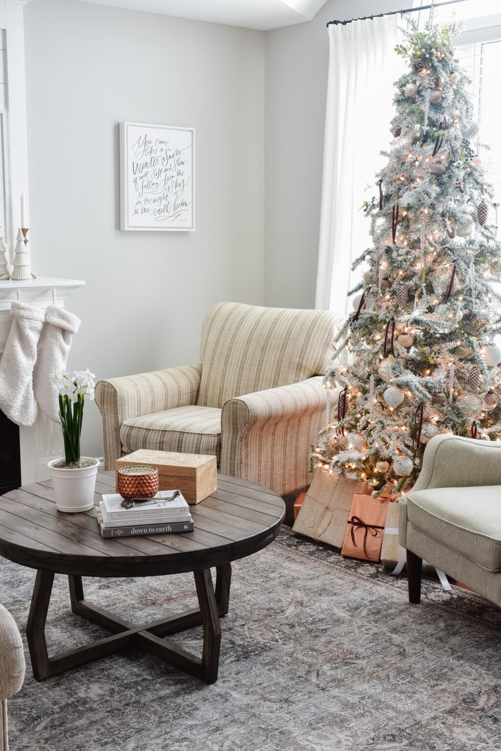 Christmas Winter Theme with Vintage Charm - Living Life Beautiful