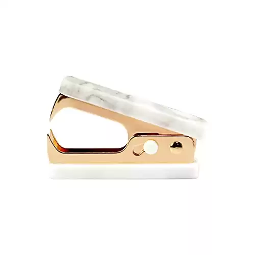 Marble Print Staple Remover Gold Steel Jaws Staple Puller Removal Tool for Dress Up Home Office School Desk Accessories Gift (1 Pack, Marble Gold Tone)