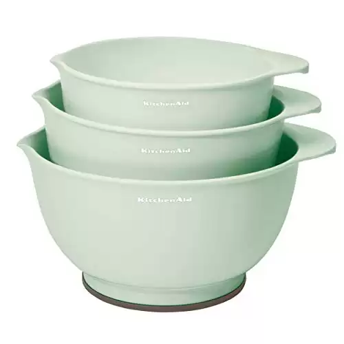 KitchenAid Classic Mixing Bowls, Set of 3, Pistachio, 3.5 quarts