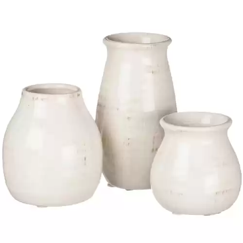 Sullivans Bud Vases, Farmhouse, Mantle & Shelf Decor Decorations for Living Room, Bathroom, Kitchen & Office, Coffee Table Decor, Petite Boho Vases, Rustic Decor For Your Home (CM2583)