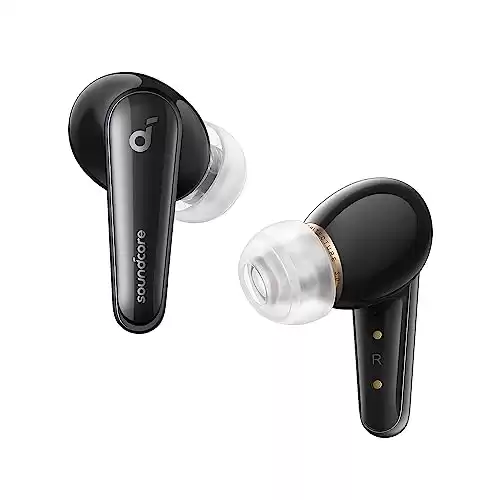 Soundcore by Anker Liberty 4, Noise Cancelling Earbuds, True Wireless Earbuds with ACAA 3.0, Dual Dynamic Drivers for Hi-Res Premium Sound, Spatial Audio with Dual Modes, Heart Rate Sensor (Renewed)