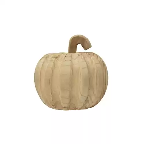 Creative Co-Op Hand-Carved Paulownia Wood Pumpkin, Medium