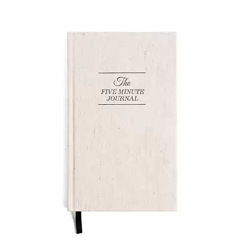 Intelligent Change - The Five Minute Journal, Original Daily Gratitude & Reflection Journal, Manifestation Journal for Mindfulness, Undated Daily Journal, Plastic-Free, White