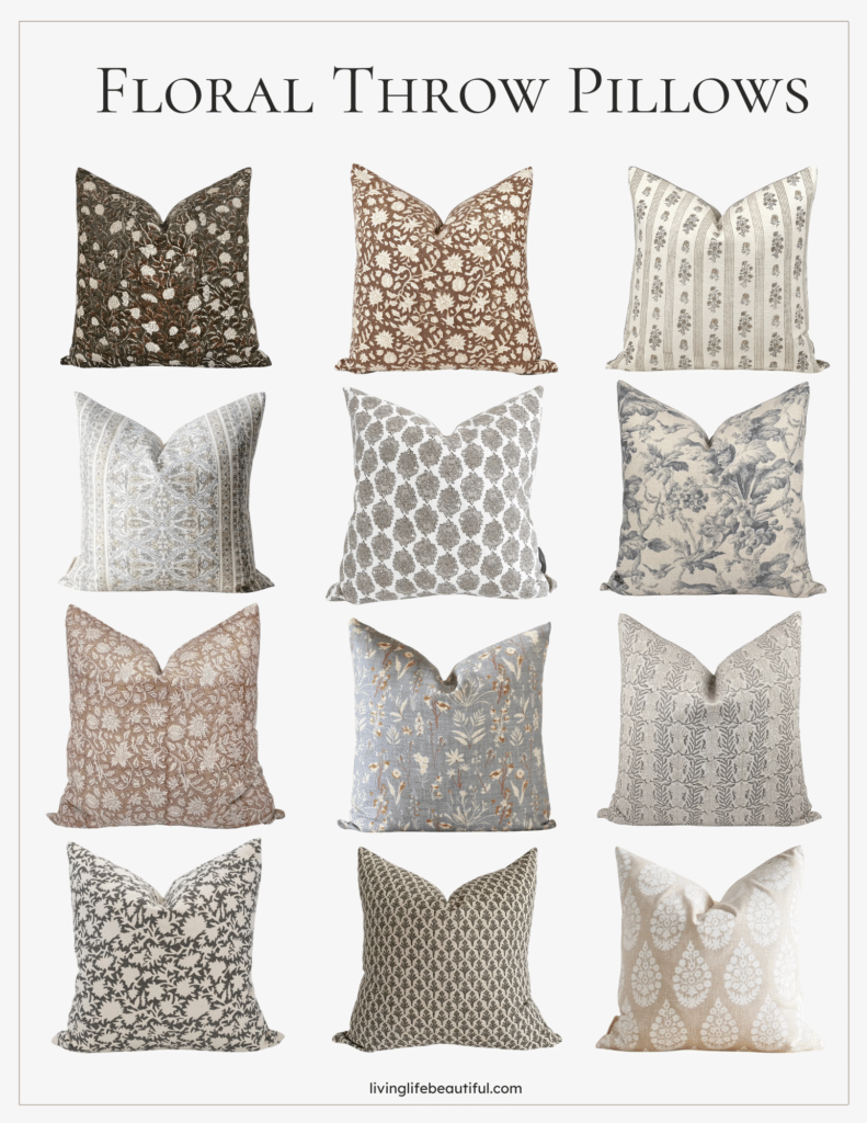 floral pillow covers