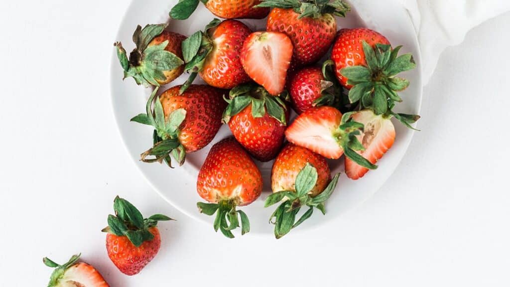 strawberries in june