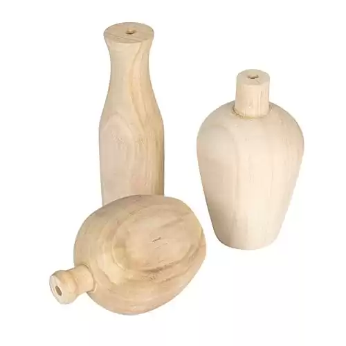 Paulownia Wood Vases (Set of 3 Designs)