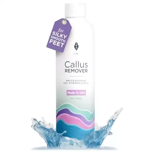 Lee Beauty Professional Callus Remover for Feet - Original, Powerful Formulation - Extra Strength Gel, Home Pedicure Foot Spa Results - Cracked & Dead Dry Skin Supplies - 8 Oz