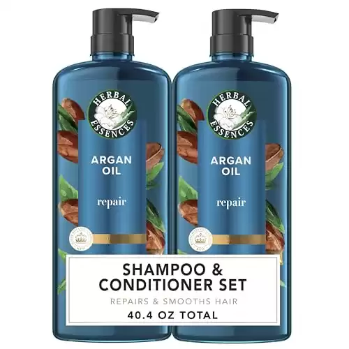 Herbal Essences Argan Oil of Morocco Shampoo & Conditioner Set, Repair & Smooth, Kew Endorsed, Fizzy Citrus Scent, Paraben-Free, Safe for Color-Treated Hair, pH-Balanced, 20.2 Fl Oz Each, 2 .....