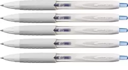 Uni-Ball Signo 307 Retractable Gel Ink Pen, Ultra Micro Point 0.38mm, Blue Ink, UMN-307-38, Value Set of 5