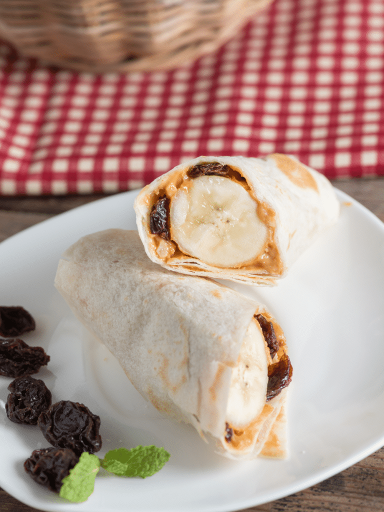 pb banana breakfast wrap