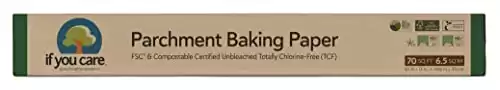 If You Care Parchment Baking Paper Sheets,Roll 70 Sq Ft Roll, Unbleached, Chlorine Free, Greaseproof, Silicone Coated, Standard Size (Fits 13 Inch Pans)