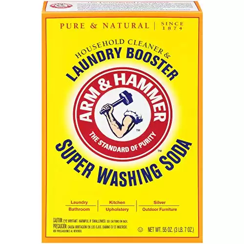 Arm & Hammer Super Washing Soda Detergent Booster & Household Cleaner, 55oz.