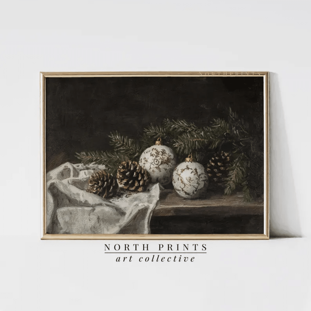 winter still life painting